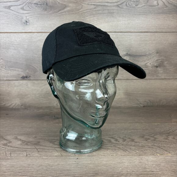 Condor Mesh Tactical Cap - TC-002 Black Adjustable Strapback Baseball Hat - Picture 1 of 11